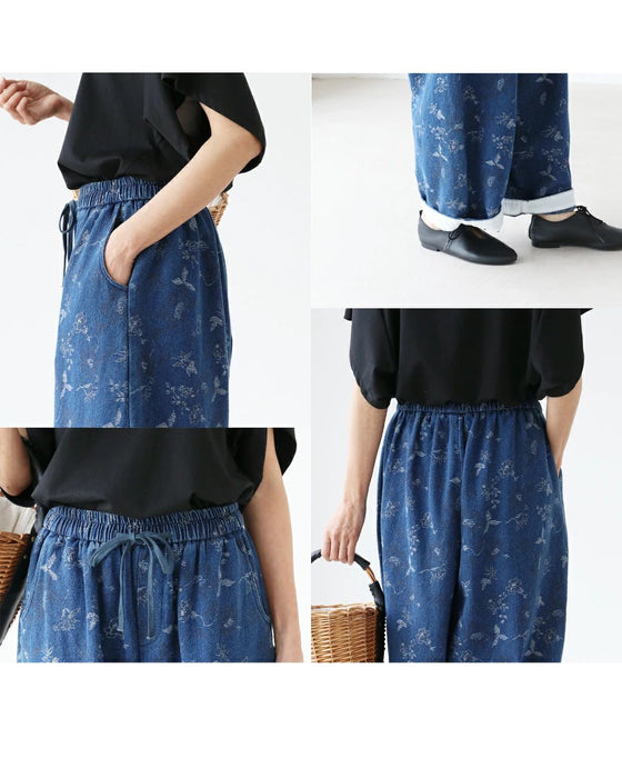 穿くだけでこなれる、織り柄デニム パンツ