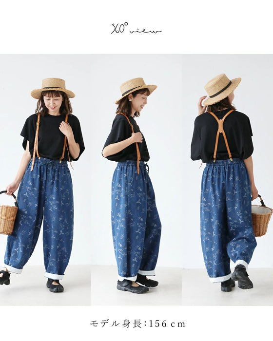 穿くだけでこなれる、織り柄デニム パンツ