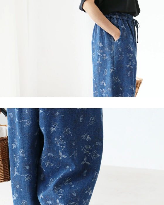 穿くだけでこなれる、織り柄デニム パンツ