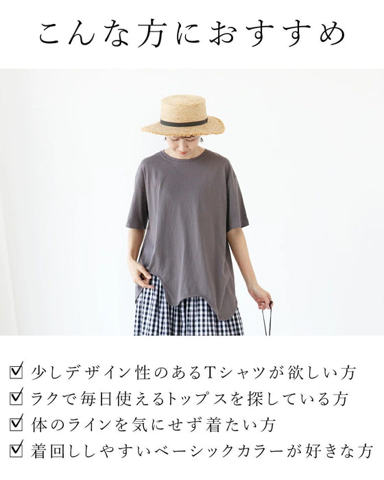 〈全4色〉毎日つい手に取りたくなる、ゆるなみTシャツトップス