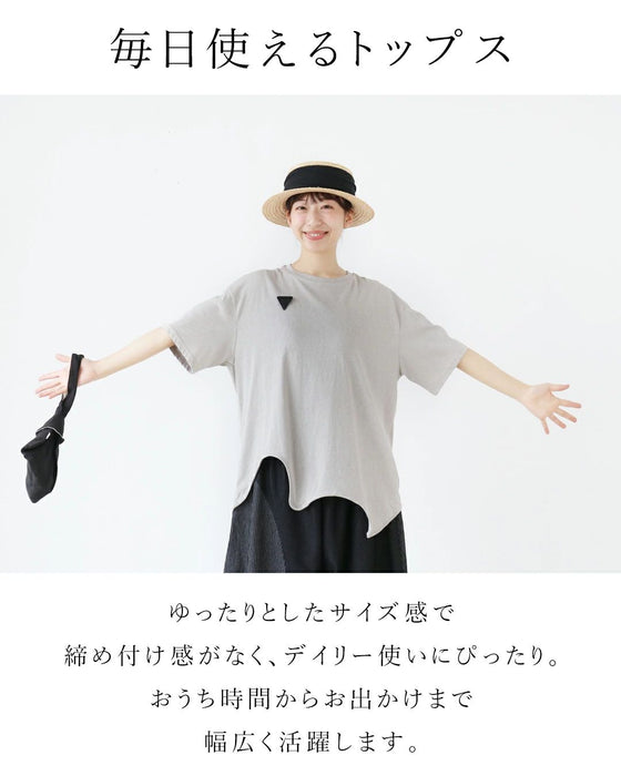 〈全4色〉毎日つい手に取りたくなる、ゆるなみTシャツトップス