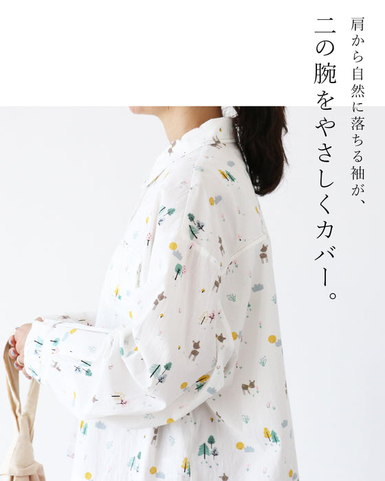 【S～L対応】誰かと被らない柄絵本バンビ トップス