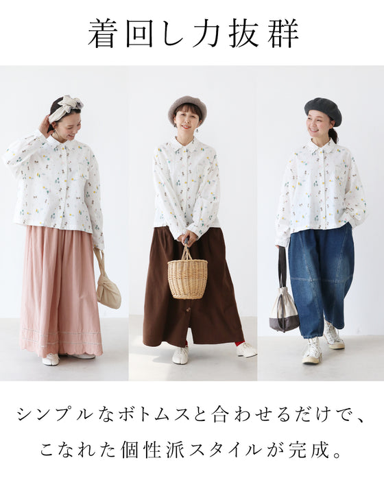 【S～L対応】誰かと被らない柄絵本バンビ トップス
