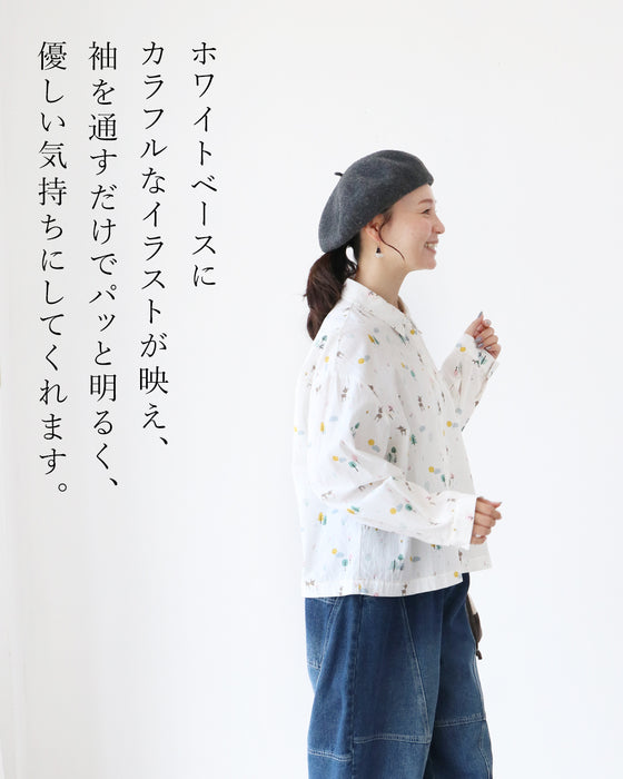 【S～L対応】誰かと被らない柄絵本バンビ トップス