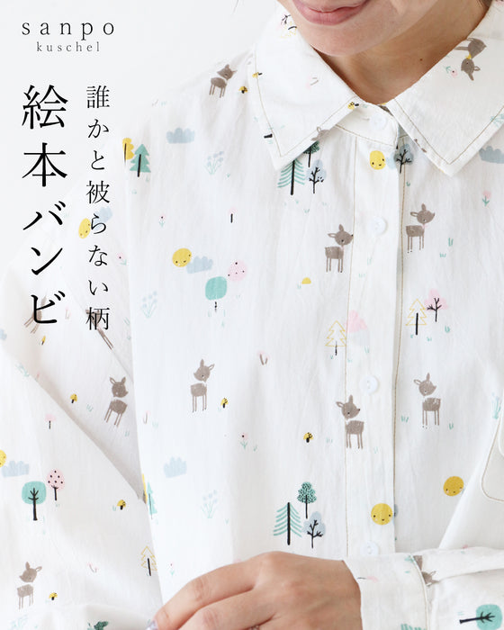【S～L対応】誰かと被らない柄絵本バンビ トップス
