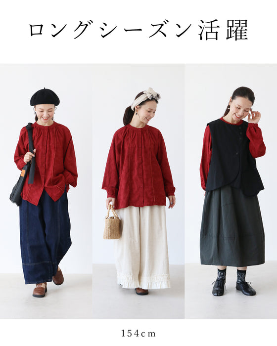 【S～4L対応】いつもの私に、赤という魔法。ブラウス