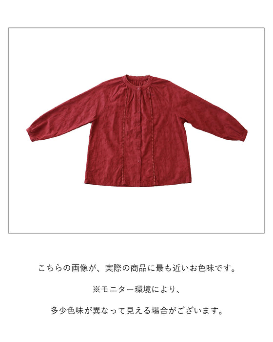 【S～4L対応】いつもの私に、赤という魔法。ブラウス