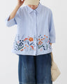 裾に咲く花刺繍毎日に彩りをトップス