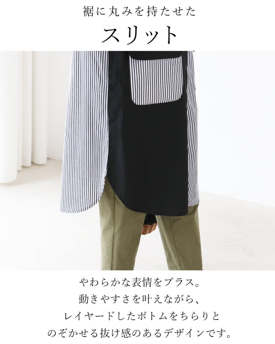 縦ラインが映える着るだけですっきり