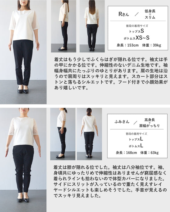 【S～3L対応】着るだけこなれ感 デニム風ワンピース