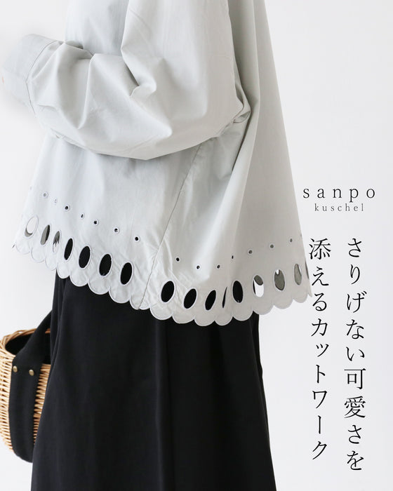 【S～3L対応】さりげない可愛さを添えるカットワーク