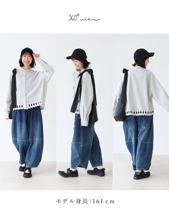 【S～3L対応】さりげない可愛さを添えるカットワーク