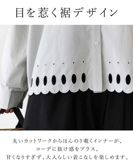 【S～3L対応】さりげない可愛さを添えるカットワーク