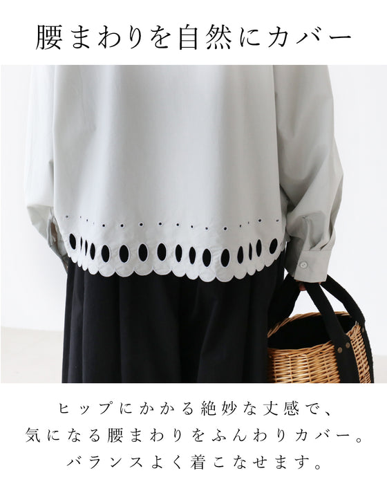 【S～3L対応】さりげない可愛さを添えるカットワーク