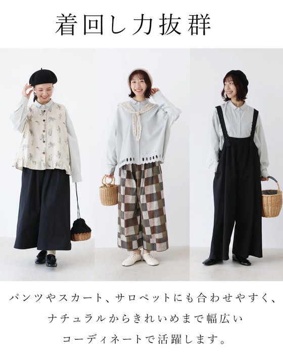 【S～3L対応】さりげない可愛さを添えるカットワーク