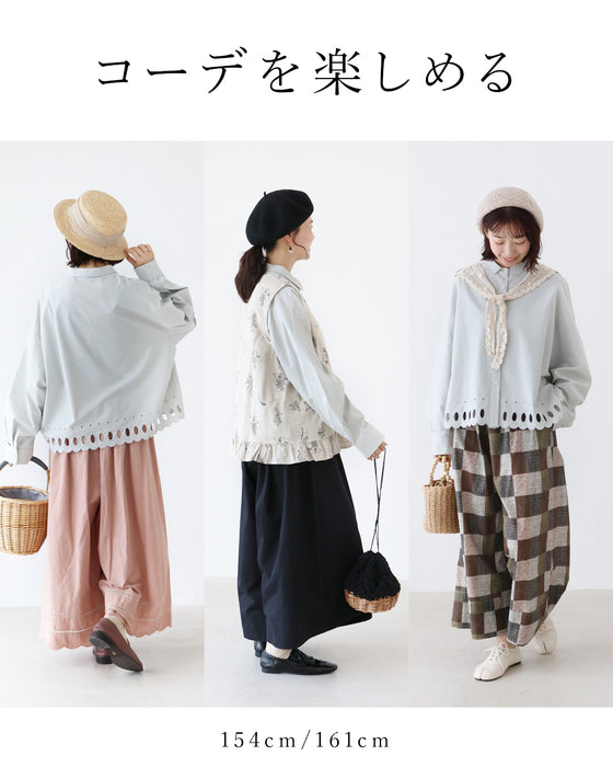 【S～3L対応】さりげない可愛さを添えるカットワーク