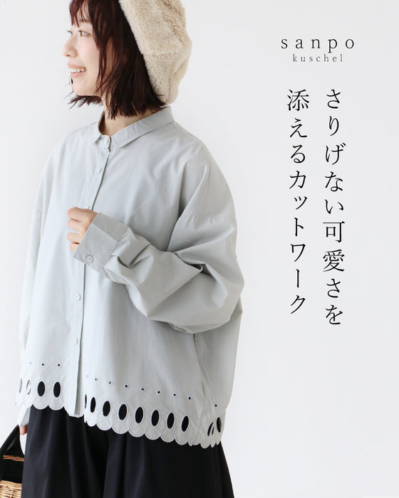 【S～3L対応】さりげない可愛さを添えるカットワーク