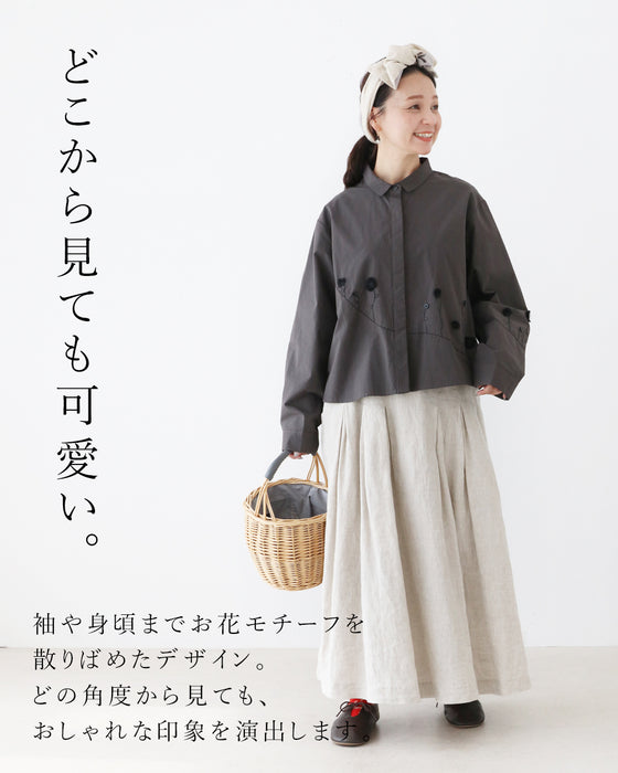 アクセいらずの立体花 トップス
