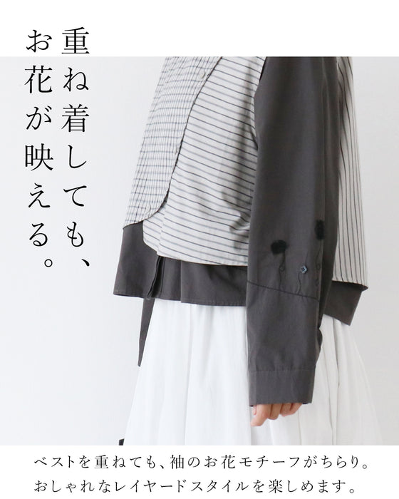 アクセいらずの立体花 トップス