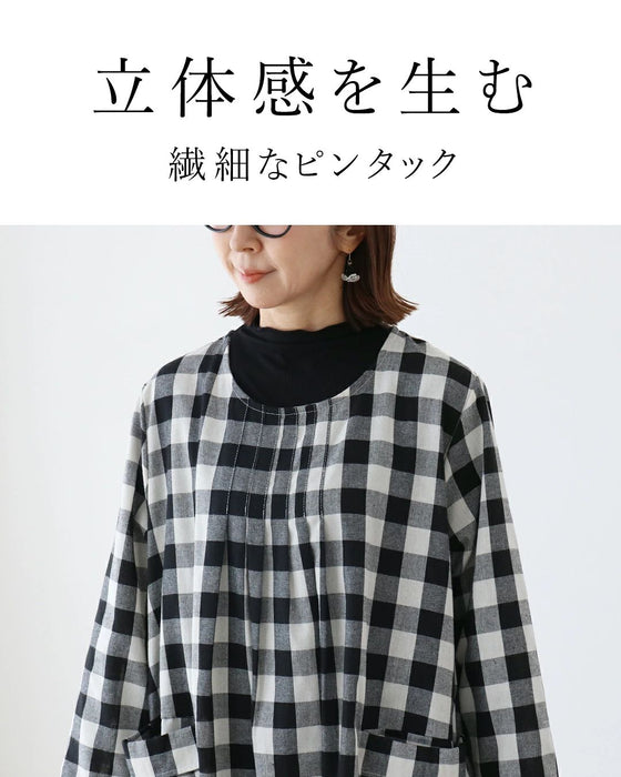 〈全2色〉存在感を放つ惹きつけるチェック ワンピース