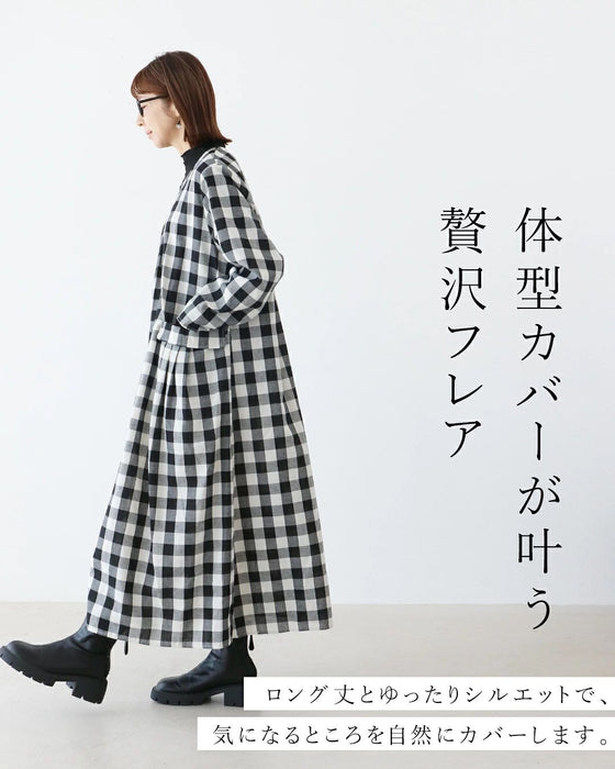 〈全2色〉存在感を放つ惹きつけるチェック ワンピース