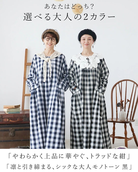 〈全2色〉存在感を放つ惹きつけるチェック ワンピース