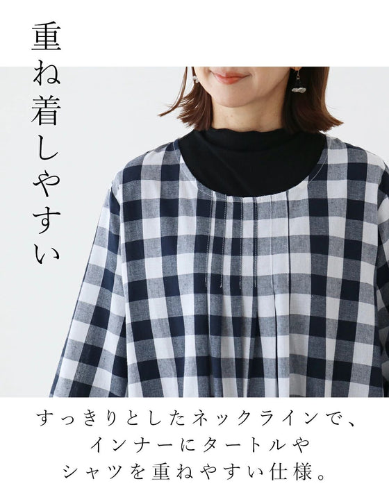 〈全2色〉存在感を放つ惹きつけるチェック ワンピース