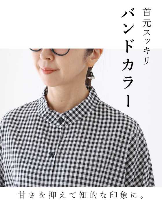 【S～3L対応】〈全2色〉定番のチェック柄を、大人らしく上品に ワンピース
