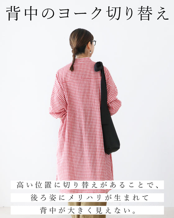 【S～3L対応】〈全2色〉定番のチェック柄を、大人らしく上品に ワンピース