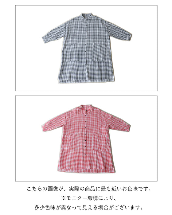 【S～3L対応】〈全2色〉定番のチェック柄を、大人らしく上品に ワンピース