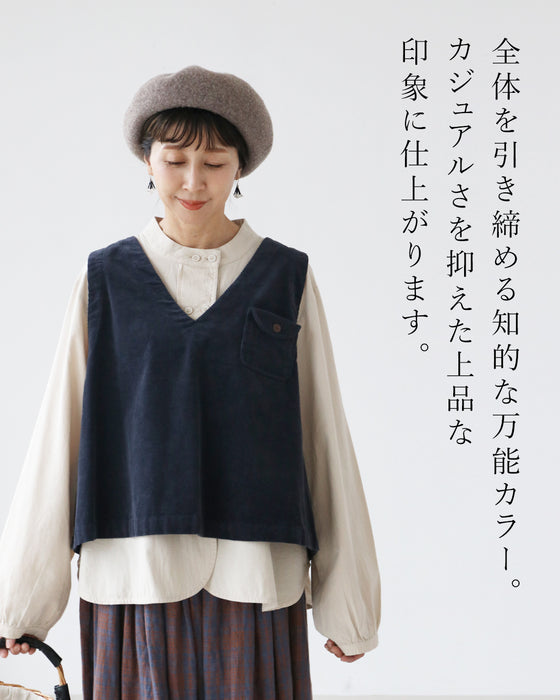 前も後ろも惹きつける ほっこり温かベスト