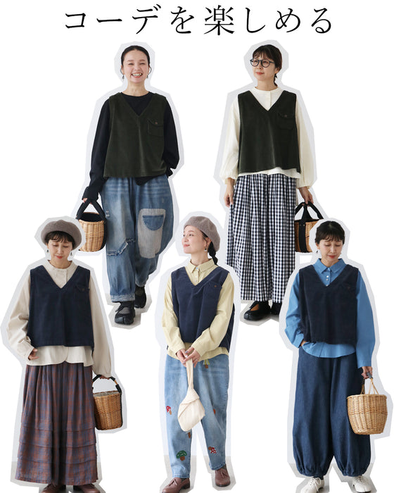 前も後ろも惹きつける ほっこり温かベスト