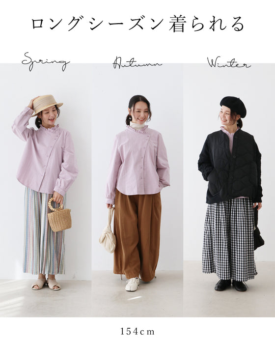 すっきり見えお洒落服ブラウス