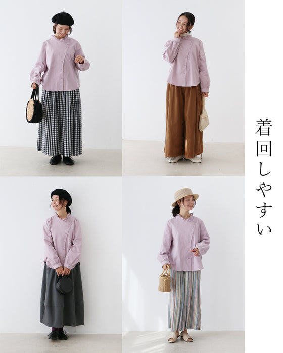 すっきり見えお洒落服ブラウス