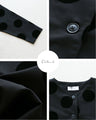 A casual and occasional outfit set (blouse/pants/jacket + brooch) 
