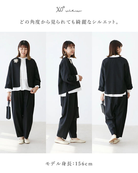 大事な日のためのコーデセット ブラウス/パンツ/ジャケット+ブローチ