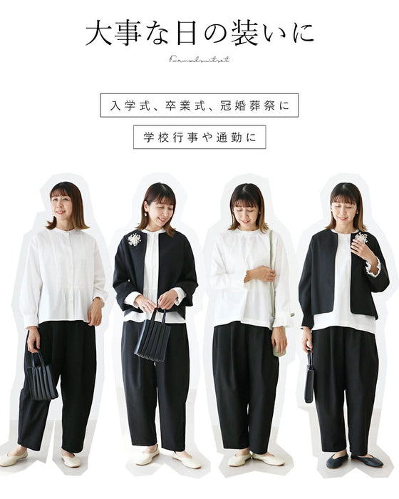 大事な日のためのコーデセット ブラウス/パンツ/ジャケット+ブローチ