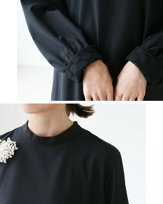 Coordination set for special occasions: Dress/Jacket 2-piece set + Free Brooch