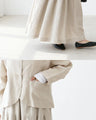 (Beige) Occasion 2-piece set [+Free brooch]