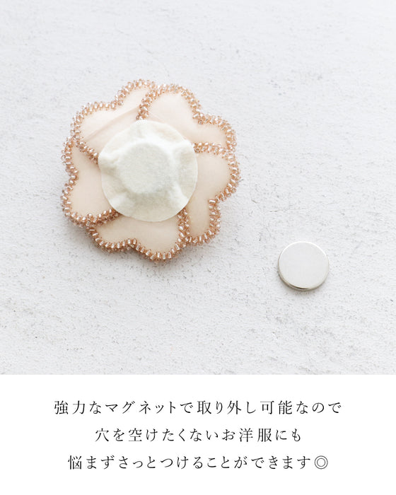 〈全4種〉傷なく華やかマグネットブローチ