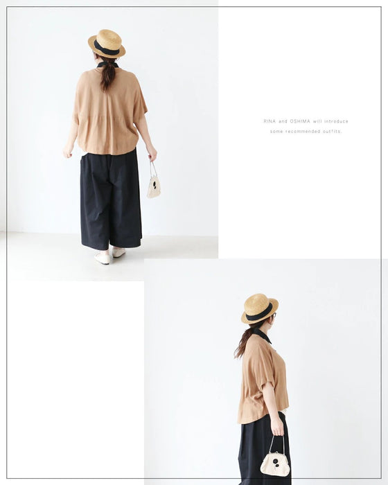 【set】Sunday服すき子 のままで完成する。さりげない配色で大人の可愛さを　ブラウスパンツ2点コーデセット