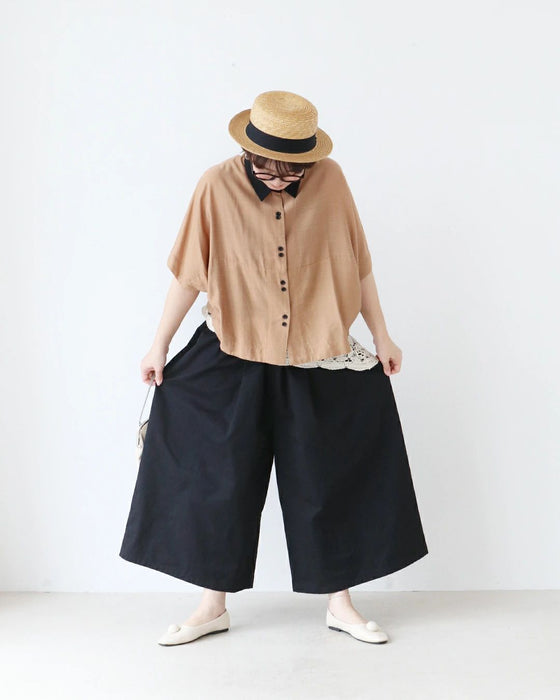 【set】Sunday服すき子 のままで完成する。さりげない配色で大人の可愛さを　ブラウスパンツ2点コーデセット