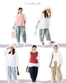 【S～3L対応】SundaySADACHAN 凛とする。低身長の白×デニムコーデセット