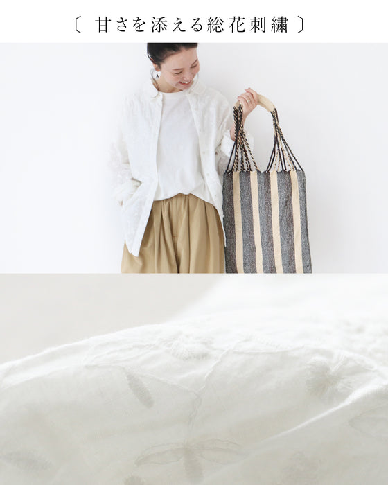 【S～3L対応】SundaySADACHAN 凛とする。低身長の白×デニムコーデセット