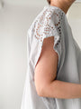 レースショルダーロングワンピース