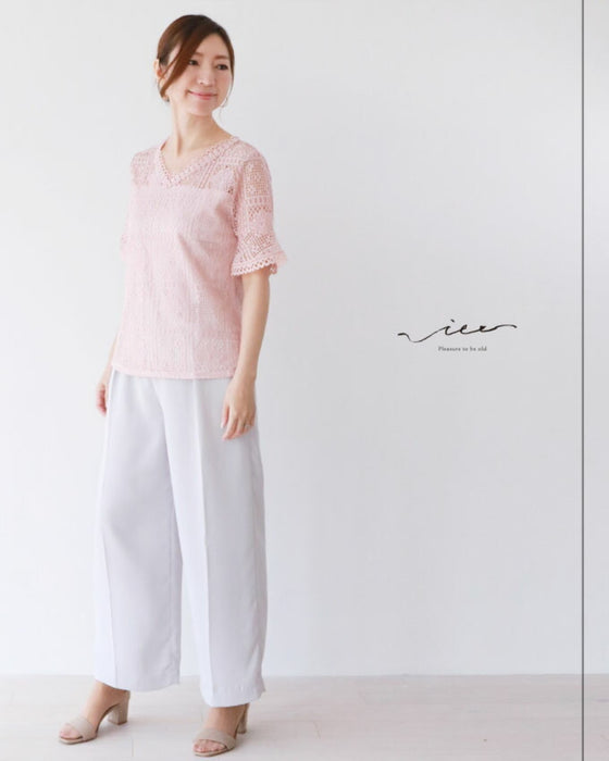 Simple and elegant blouse with full lace 