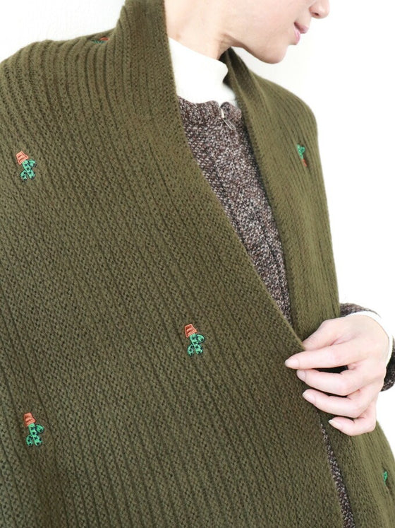 【セール商品返品交換不可】ほっこりサボテンマフラー