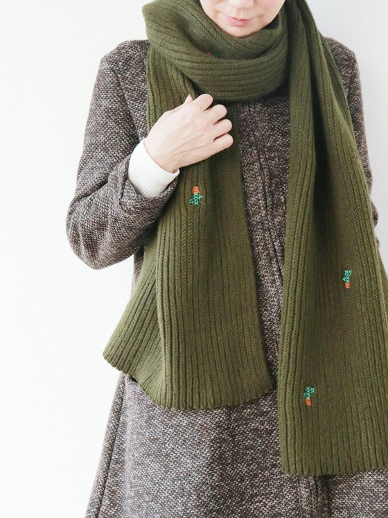 【セール商品返品交換不可】ほっこりサボテンマフラー