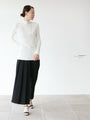 【セール商品返品交換不可】片側プリーツのシルエットパンツゆったり