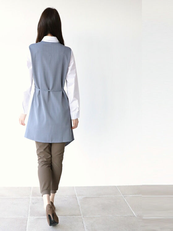 【セール商品返品交換不可】大人にちょうどいい～ストライプベストシャツ～トップス